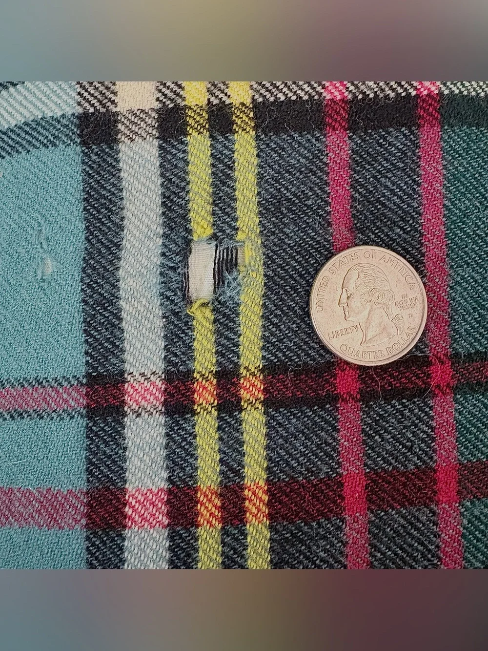 VTG Burberrys Cashmere/Wool 70/30% Blanket Throw Blue Plaid Scotland Flaws As Is